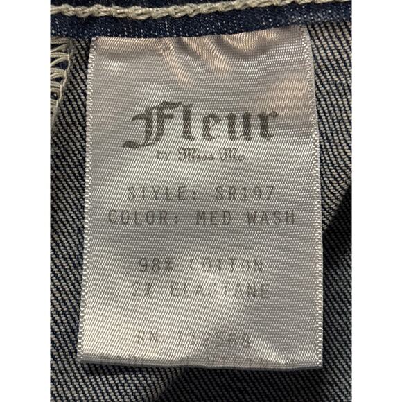 Miss Me Fleur Denim Jeans Women Sz 30x32 Blue Slim Wide Medium Wash Flap Pocket - Picture 3 of 11